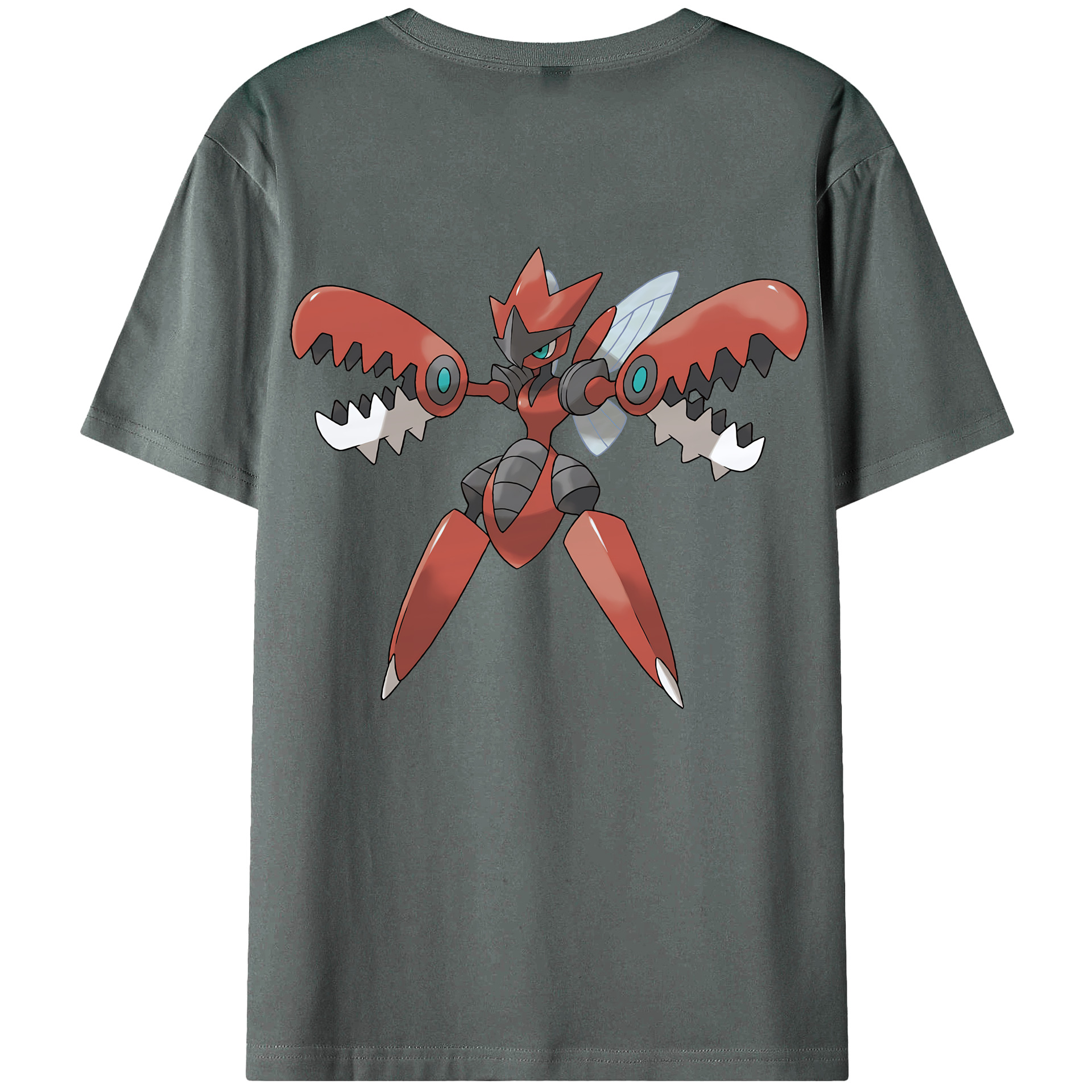 （画像用） ポケットモンスター Pokémon 綿100％ メンズ半袖Tシャツ（バックプリント） 通気性